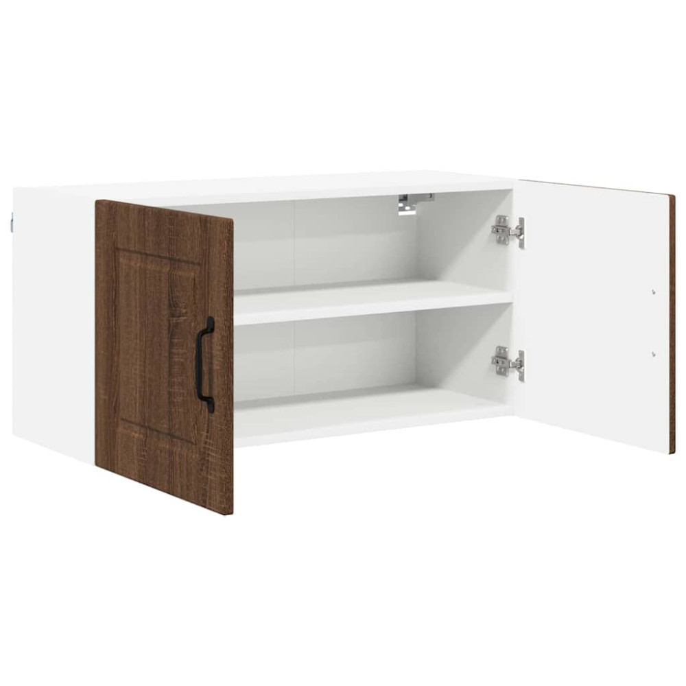 Produktbild för Väggskåp PORTO Brun Ek 80 x 31 x 40 cm Konstruerat trä