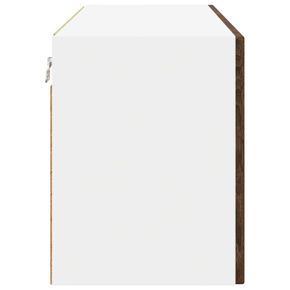 Produktbild för Väggskåp PORTO Brun Ek 80 x 31 x 40 cm Konstruerat trä