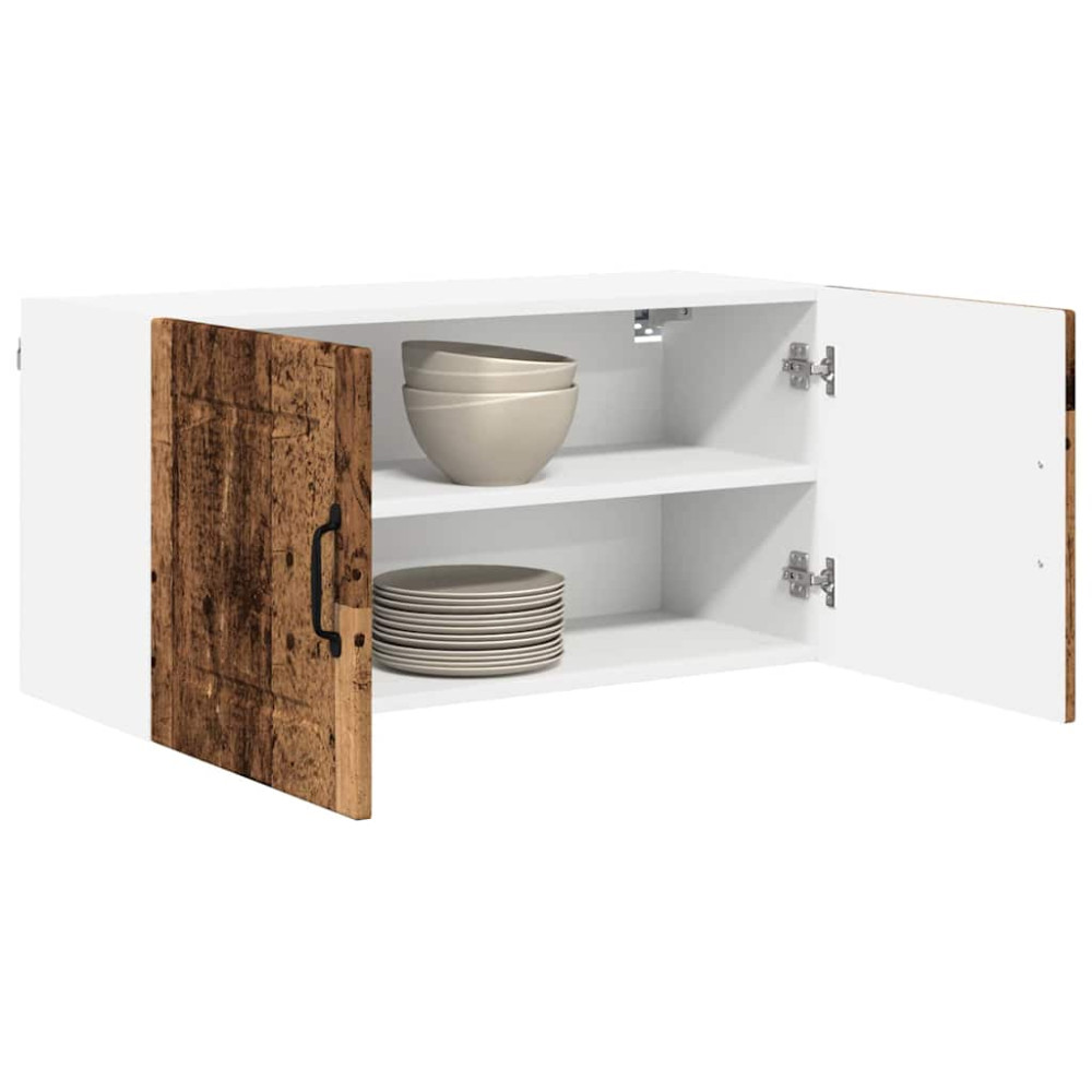 Produktbild för Väggskåp PORTO Gammalt trä 80 x 31 x 40 cm Konstruerat trä