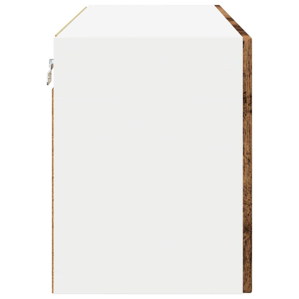 Produktbild för Väggskåp PORTO Gammalt trä 80 x 31 x 40 cm Konstruerat trä