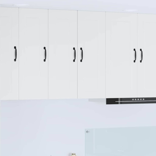 vidaXL Väggskåp PORTO 2 pcs Vit 30 x 31 x 80 cm Konstruerat trä