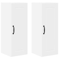 Produktbild för Väggskåp PORTO 2 pcs Vit 30 x 31 x 80 cm Konstruerat trä