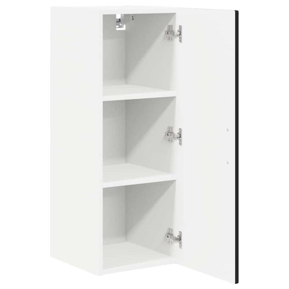 Produktbild för Väggskåp PORTO 2 pcs Svart 30 x 31 x 80 cm Konstruerat trä