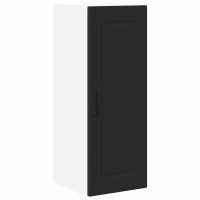 Produktbild för Väggskåp PORTO 2 pcs Svart 30 x 31 x 80 cm Konstruerat trä