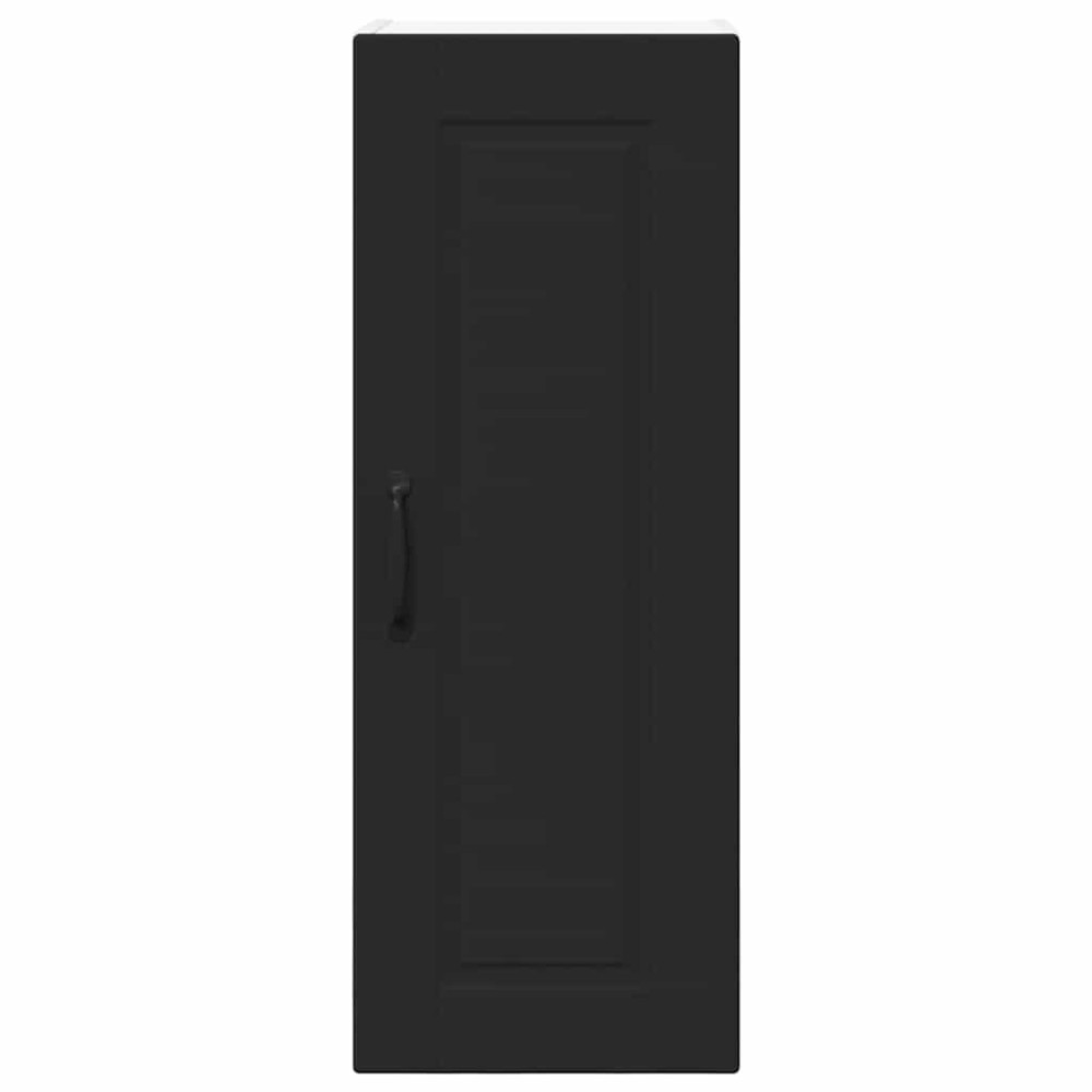 Produktbild för Väggskåp PORTO 2 pcs Svart 30 x 31 x 80 cm Konstruerat trä