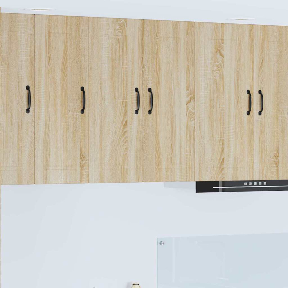 Produktbild för Väggskåp PORTO 2 pcs Sonoma-ek 30 x 31 x 80 cm Konstruerat trä