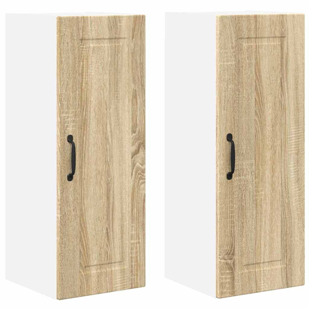 Produktbild för Väggskåp PORTO 2 pcs Sonoma-ek 30 x 31 x 80 cm Konstruerat trä