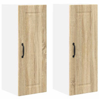 Produktbild för Väggskåp PORTO 2 pcs Sonoma-ek 30 x 31 x 80 cm Konstruerat trä