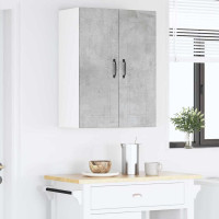 Produktbild för Väggskåp PORTO Betonggrå 30 x 31 x 80 cm Konstruerat trä