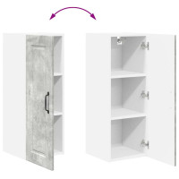 Produktbild för Väggskåp PORTO 2 pcs Betonggrå 30 x 31 x 80 cm Konstruerat trä