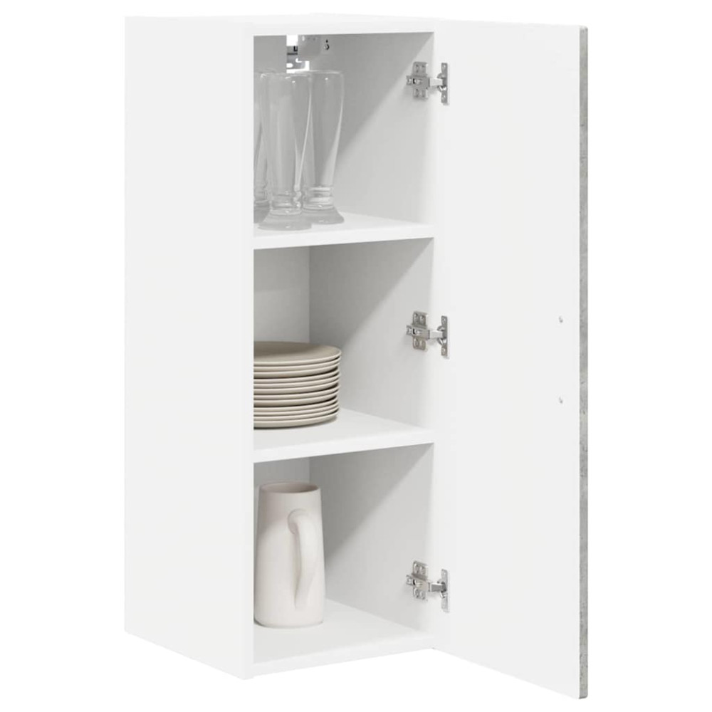 Produktbild för Väggskåp PORTO 2 pcs Betonggrå 30 x 31 x 80 cm Konstruerat trä
