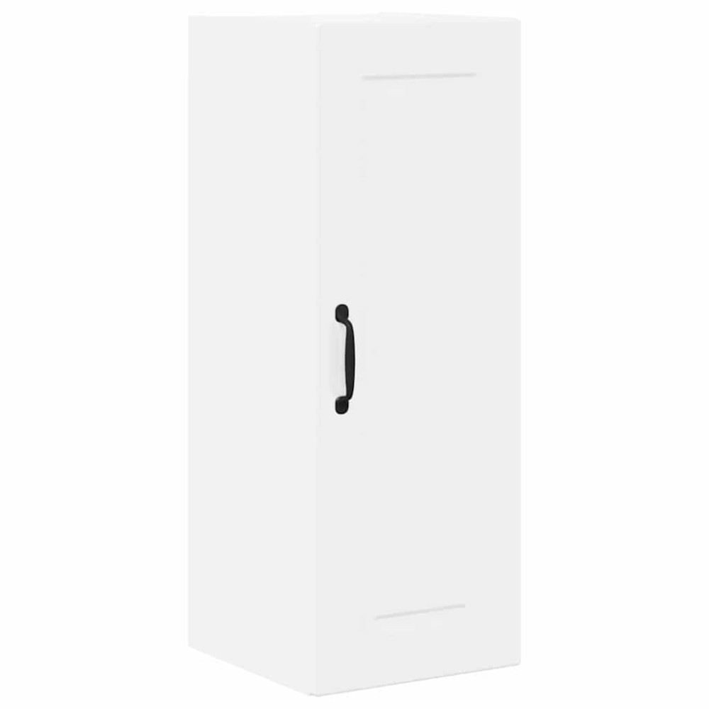 Produktbild för Väggskåp PORTO Högblanka vita 30 x 31 x 80 cm Konstruerat trä