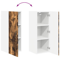 Produktbild för Väggskåp PORTO 2 pcs Rökt ek 30 x 31 x 80 cm Konstruerat trä