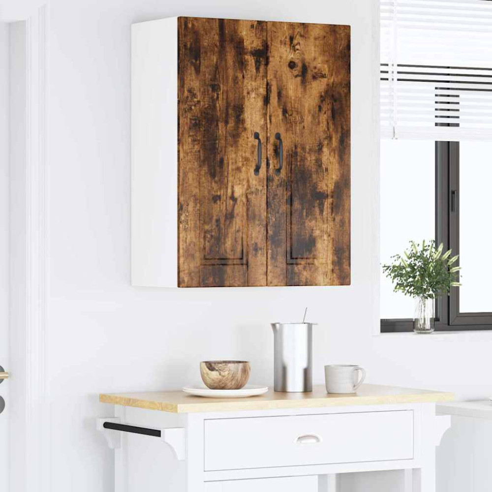 Produktbild för Väggskåp PORTO 2 pcs Rökt ek 30 x 31 x 80 cm Konstruerat trä