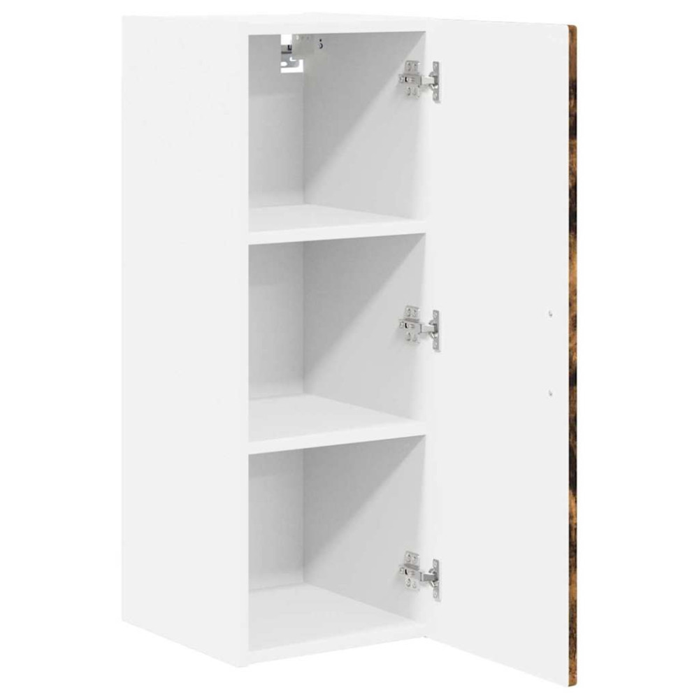 Produktbild för Väggskåp PORTO 2 pcs Rökt ek 30 x 31 x 80 cm Konstruerat trä