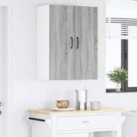 Produktbild för Väggskåp PORTO Grå Sonoma 30 x 31 x 80 cm Konstruerat trä