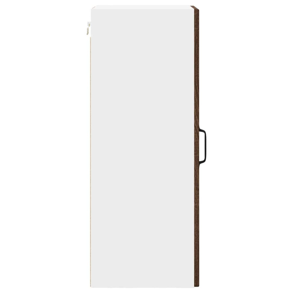 Produktbild för Väggskåp PORTO Brun Ek 30 x 31 x 80 cm Konstruerat trä