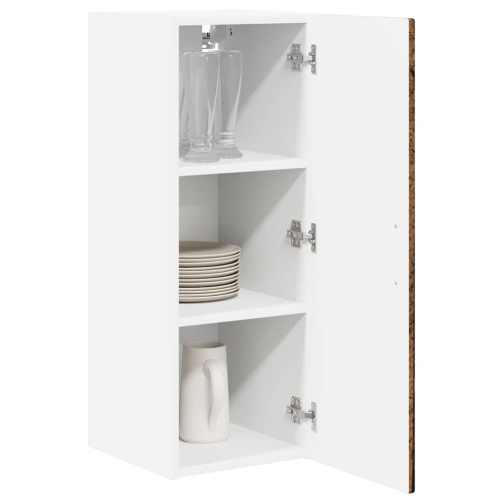 Produktbild för Väggskåp PORTO Gammalt trä 30 x 31 x 80 cm Konstruerat trä