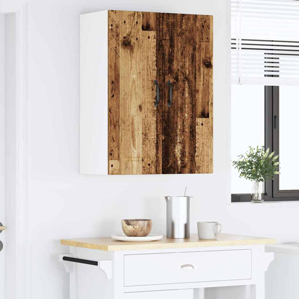 Produktbild för Väggskåp PORTO Gammalt trä 30 x 31 x 80 cm Konstruerat trä