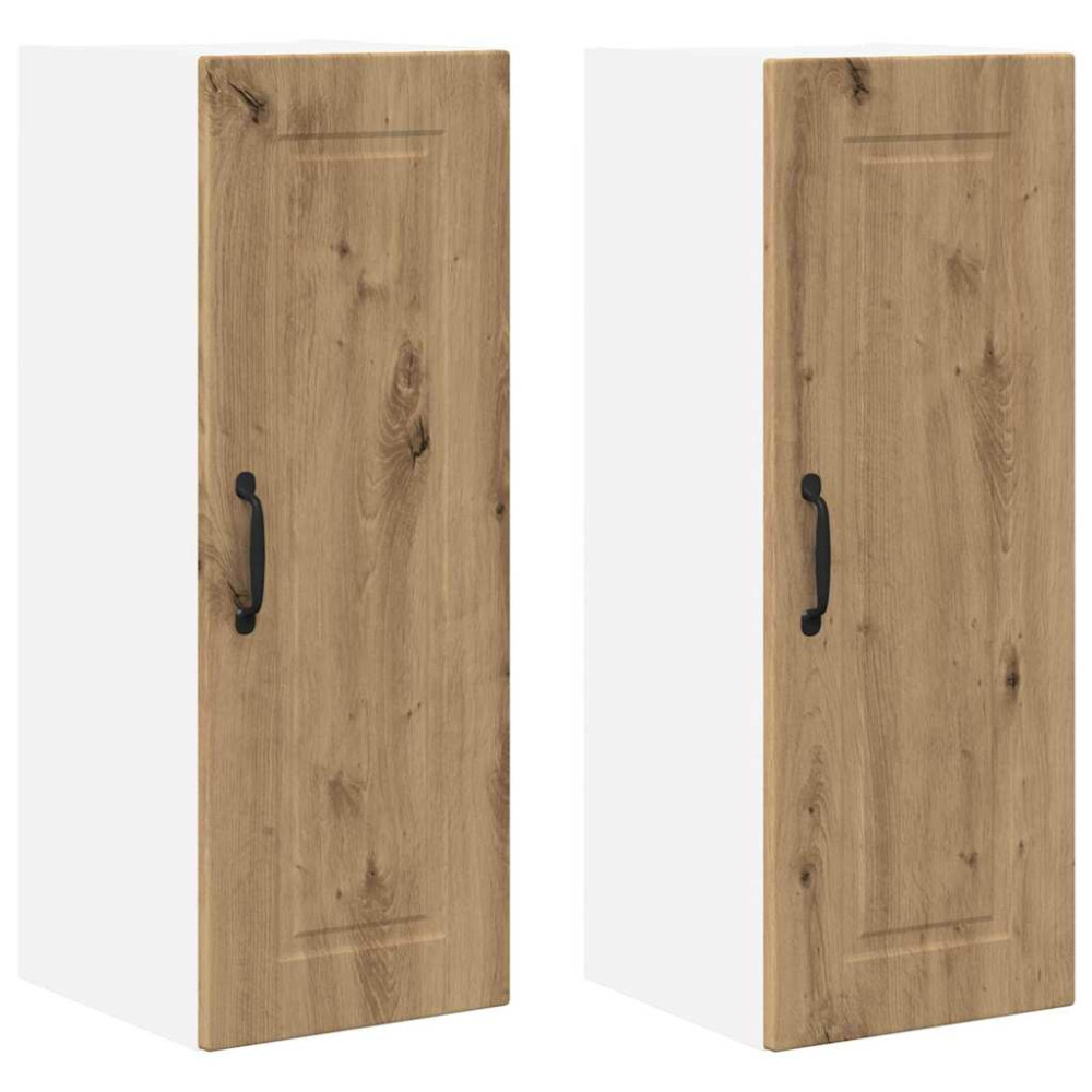 Produktbild för Väggskåp PORTO 2 pcs Artisan Ek 30 x 31 x 80 cm Konstruerat trä
