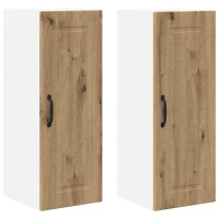 Produktbild för Väggskåp PORTO 2 pcs Artisan Ek 30 x 31 x 80 cm Konstruerat trä