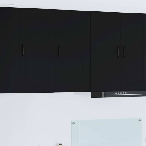vidaXL Väggskåp PORTO Svart 40 x 31 x 80 cm Konstruerat trä