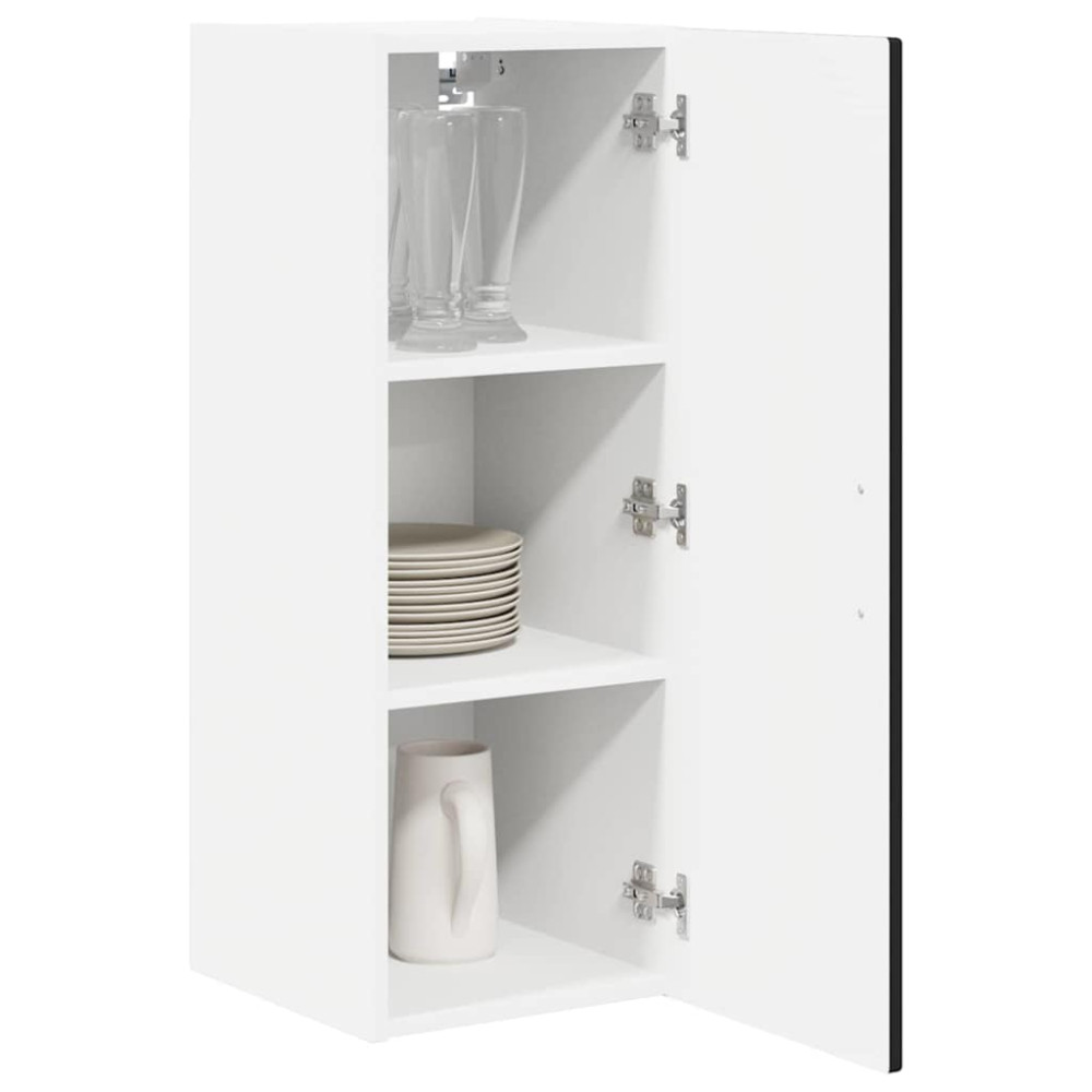 Produktbild för Väggskåp PORTO Svart 40 x 31 x 80 cm Konstruerat trä