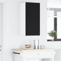 Produktbild för Väggskåp PORTO Svart 40 x 31 x 80 cm Konstruerat trä