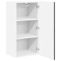 Produktbild för Väggskåp PORTO Svart 40 x 31 x 80 cm Konstruerat trä