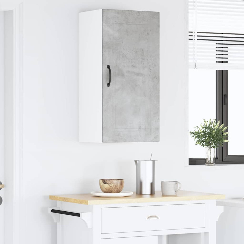 Produktbild för Väggskåp PORTO Betonggrå 40 x 31 x 80 cm Konstruerat trä