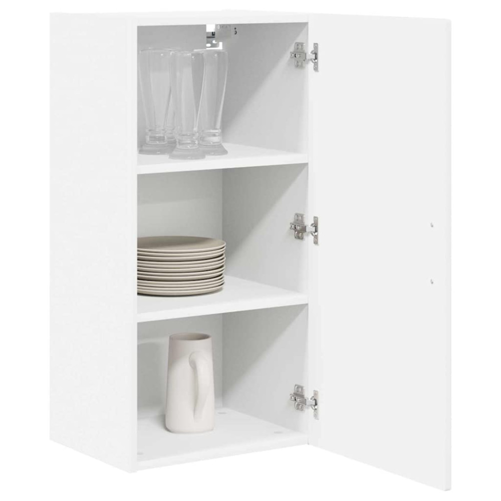Produktbild för Väggskåp PORTO Högblanka vita 40 x 31 x 80 cm Konstruerat trä