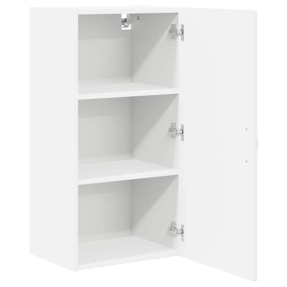 Produktbild för Väggskåp PORTO Högblanka vita 40 x 31 x 80 cm Konstruerat trä