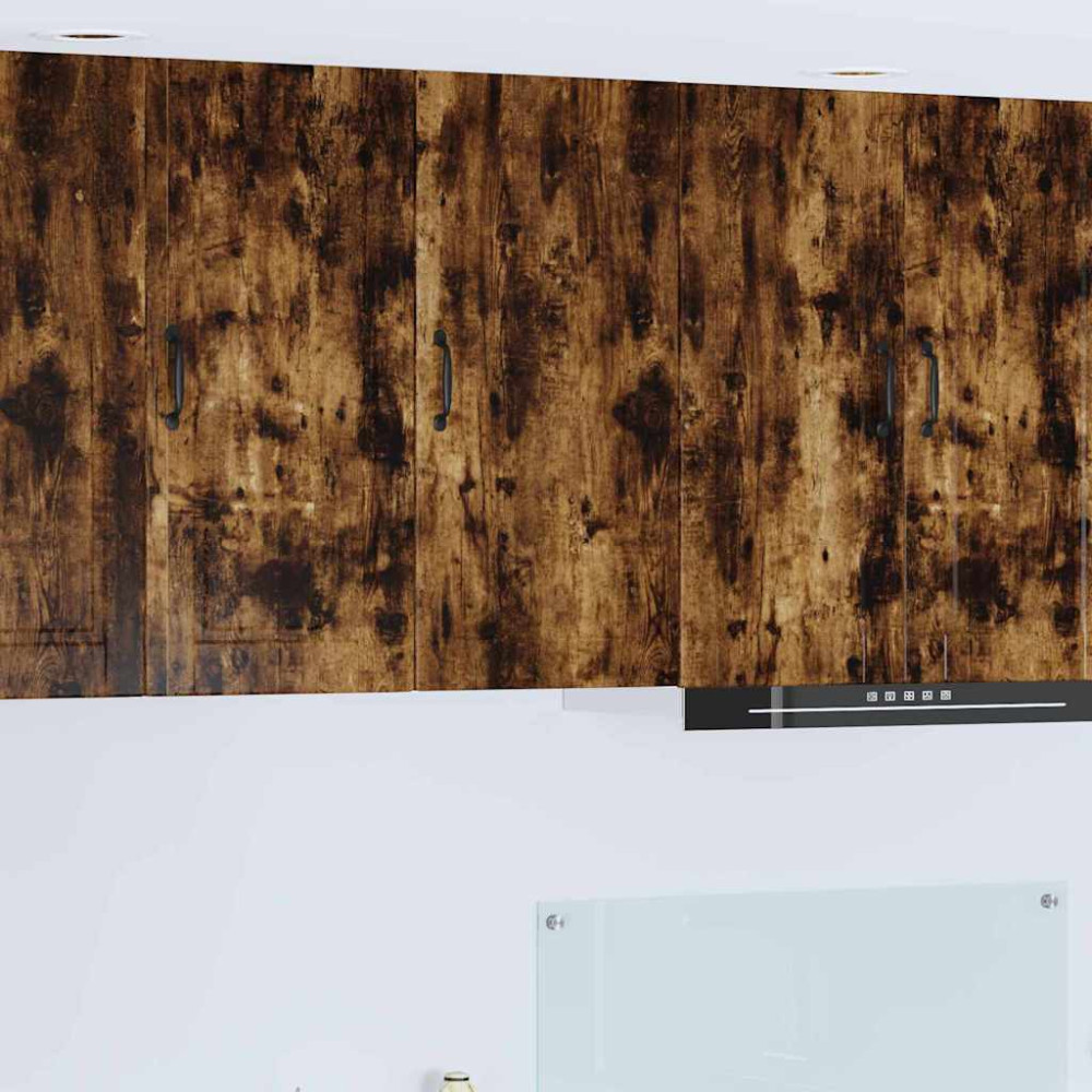 Produktbild för Väggskåp PORTO Rökt ek 40 x 31 x 80 cm Konstruerat trä