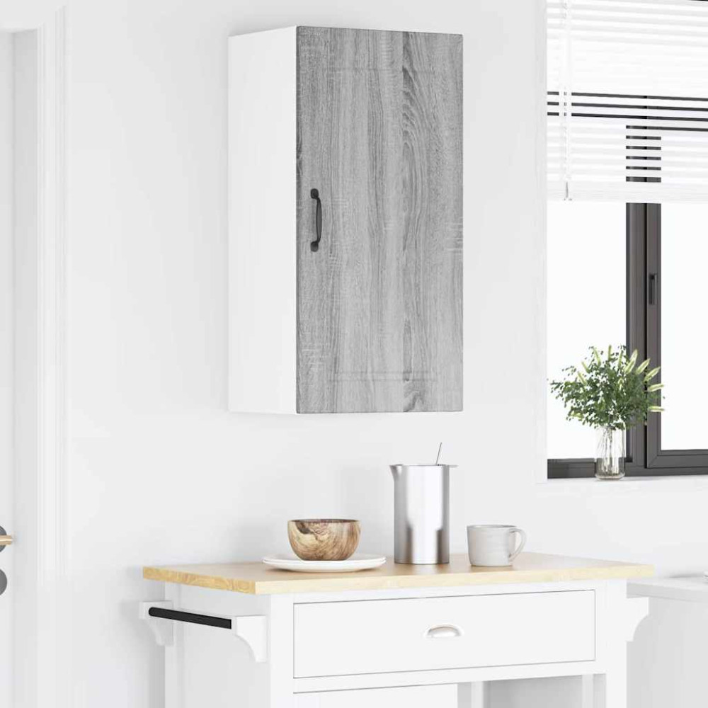 Produktbild för Väggskåp PORTO Grå Sonoma 40 x 31 x 80 cm Konstruerat trä