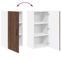 Produktbild för Väggskåp PORTO Brun Ek 40 x 31 x 80 cm Konstruerat trä