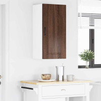 Produktbild för Väggskåp PORTO Brun Ek 40 x 31 x 80 cm Konstruerat trä