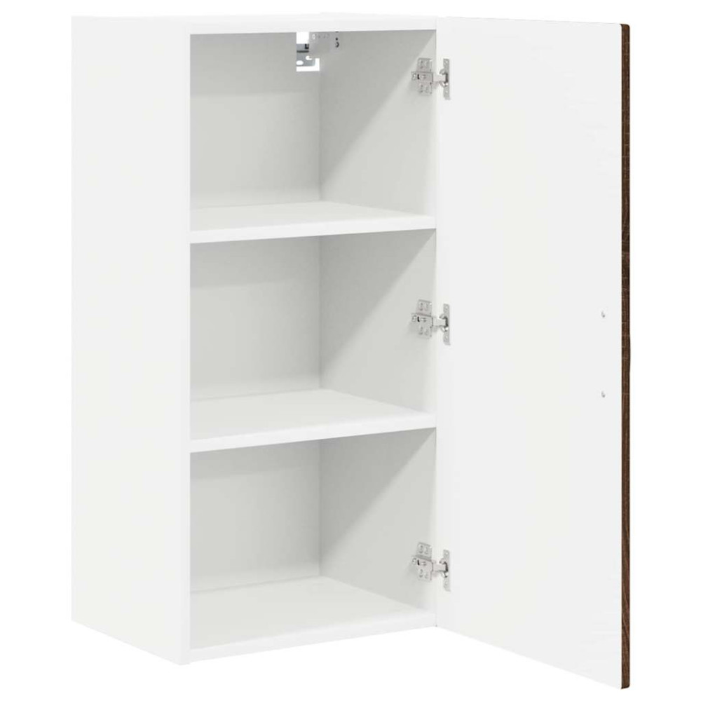 Produktbild för Väggskåp PORTO Brun Ek 40 x 31 x 80 cm Konstruerat trä