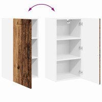 Produktbild för Väggskåp PORTO Gammalt trä 40 x 31 x 80 cm Konstruerat trä