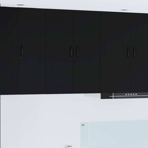 vidaXL Väggskåp PORTO Svart 60 x 31 x 80 cm Konstruerat trä