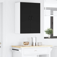 Produktbild för Väggskåp PORTO Svart 60 x 31 x 80 cm Konstruerat trä