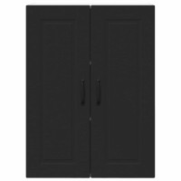Produktbild för Väggskåp PORTO Svart 60 x 31 x 80 cm Konstruerat trä