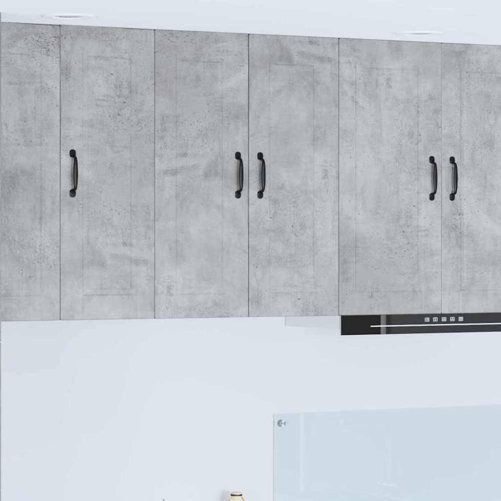 Produktbild för Väggskåp PORTO Betonggrå 60 x 31 x 80 cm Konstruerat trä