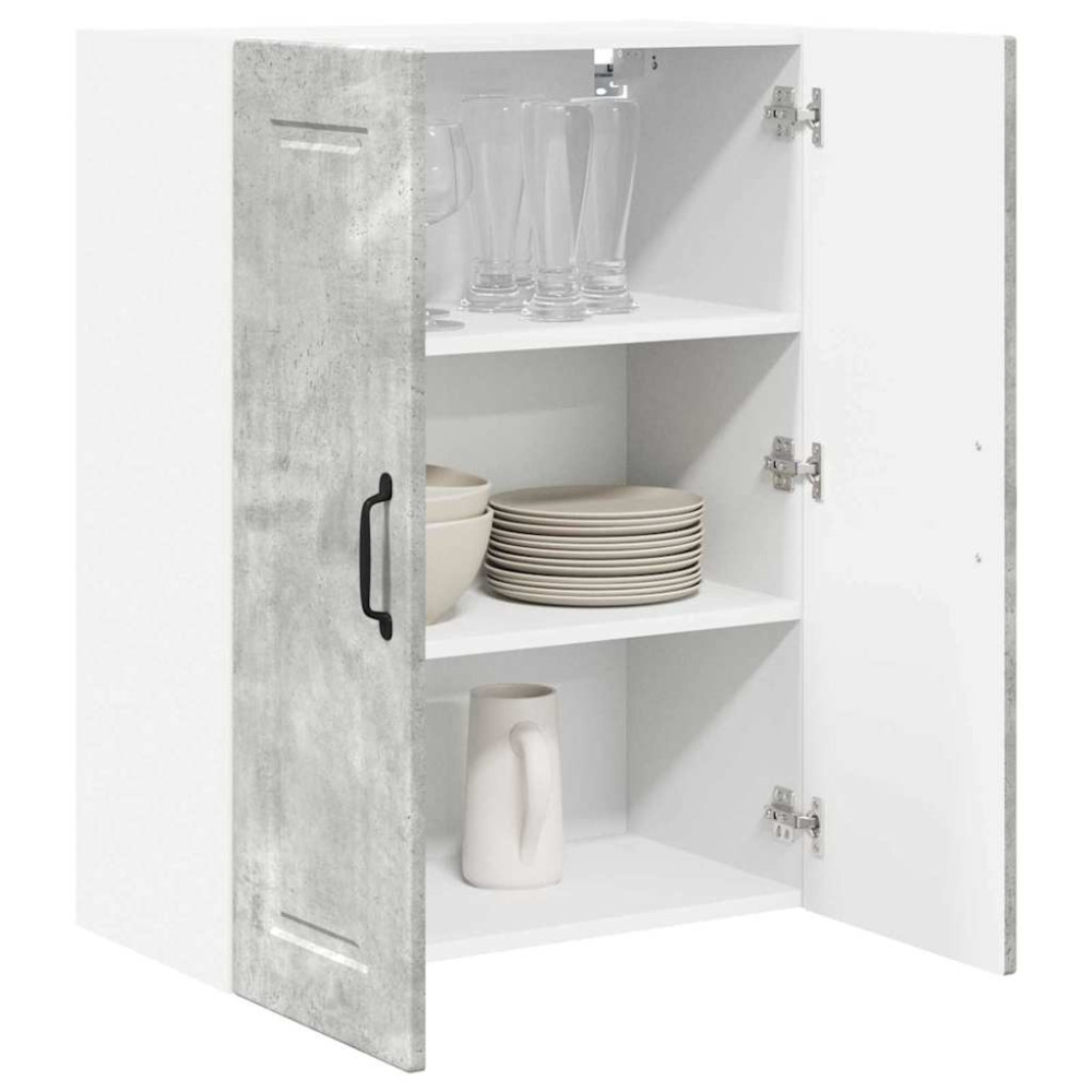 Produktbild för Väggskåp PORTO Betonggrå 60 x 31 x 80 cm Konstruerat trä