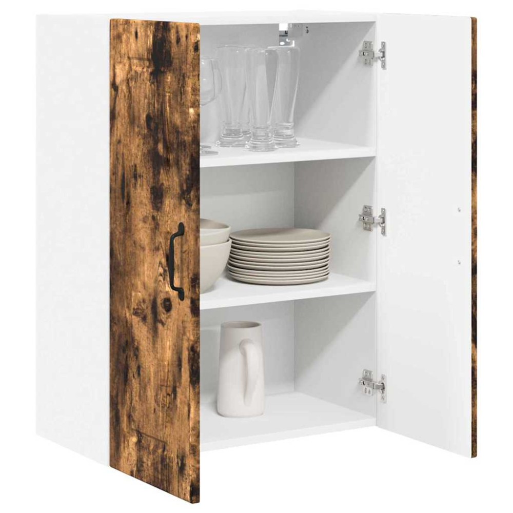Produktbild för Väggskåp PORTO Rökt ek 60 x 31 x 80 cm Konstruerat trä