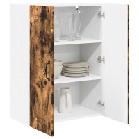 Produktbild för Väggskåp PORTO Rökt ek 60 x 31 x 80 cm Konstruerat trä