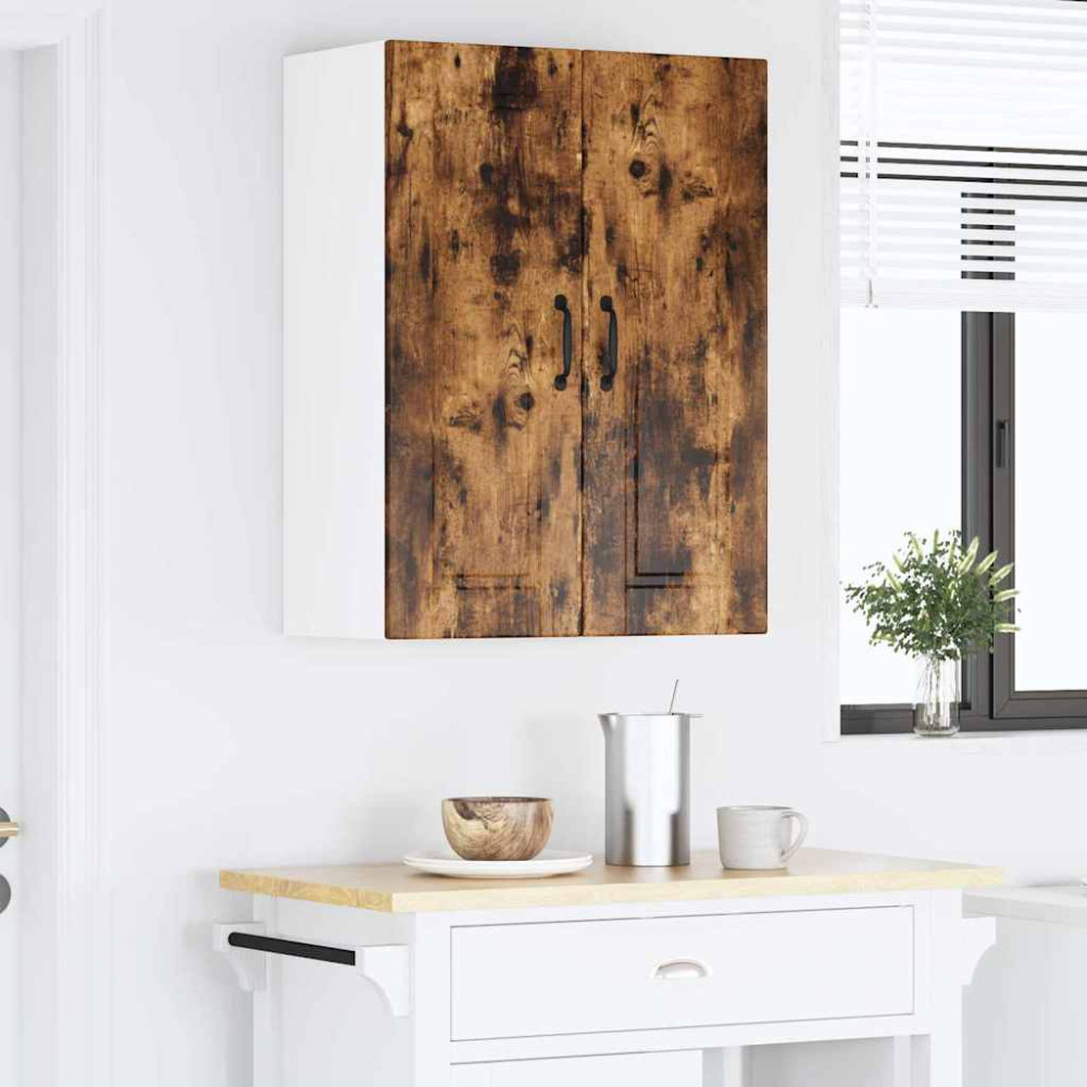 Produktbild för Väggskåp PORTO Rökt ek 60 x 31 x 80 cm Konstruerat trä