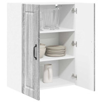 Produktbild för Väggskåp PORTO Grå Sonoma 60 x 31 x 80 cm Konstruerat trä