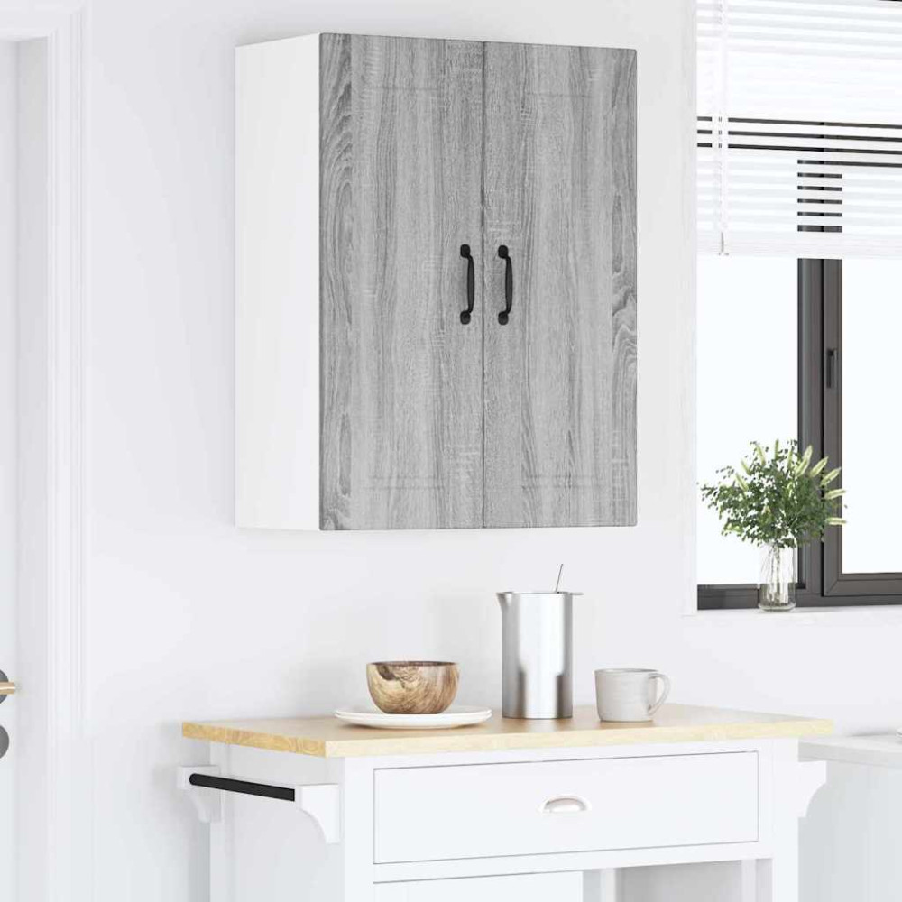 Produktbild för Väggskåp PORTO Grå Sonoma 60 x 31 x 80 cm Konstruerat trä