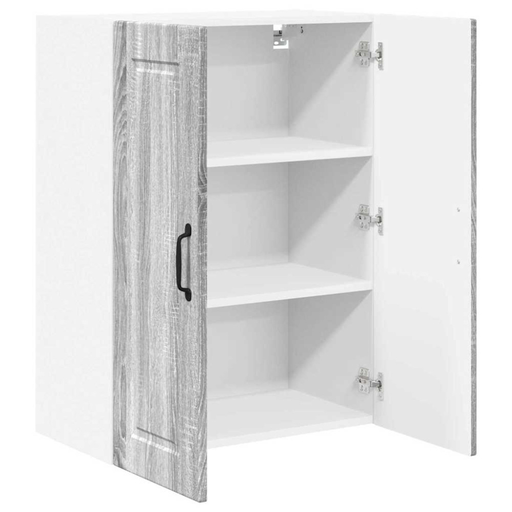 Produktbild för Väggskåp PORTO Grå Sonoma 60 x 31 x 80 cm Konstruerat trä