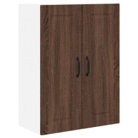 Produktbild för Väggskåp PORTO Brun Ek 60 x 31 x 80 cm Konstruerat trä